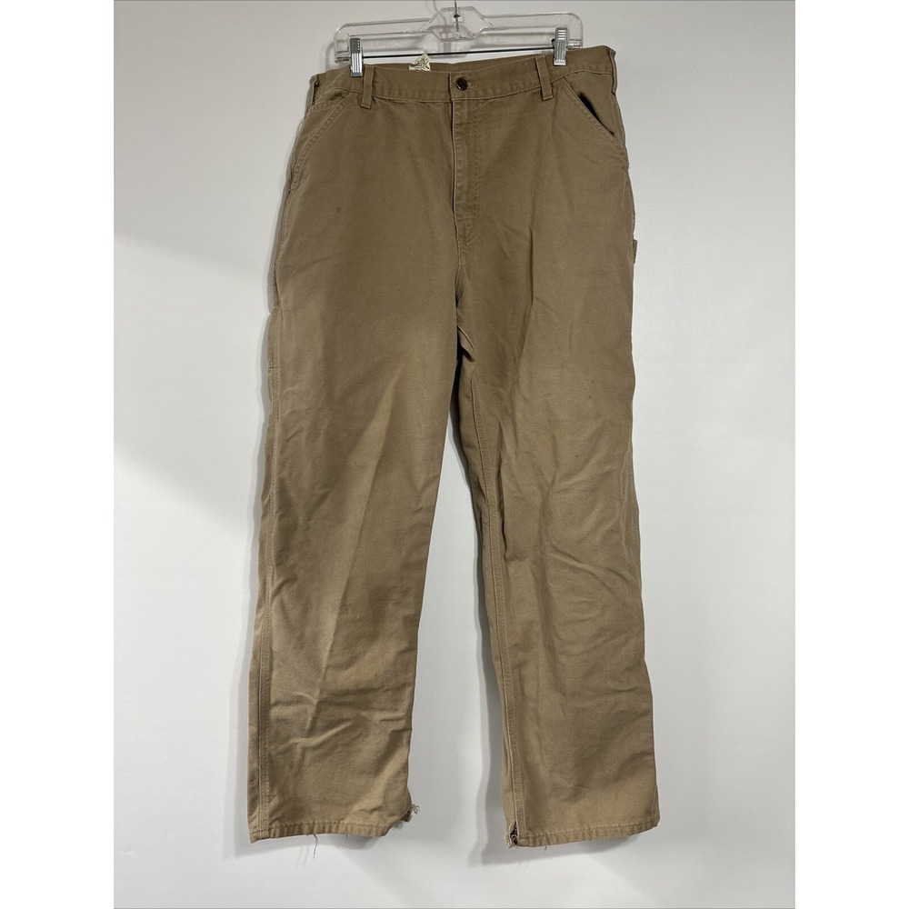 Vintage Carhartt Pants Canvas Carpenter Men's Made In USA 38x34 B11 SDL Distress